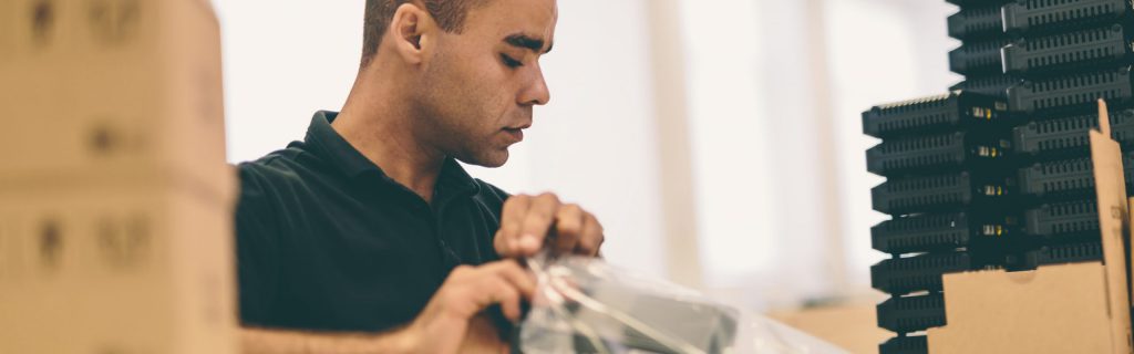 Boxing products ready for dispatching is a final step